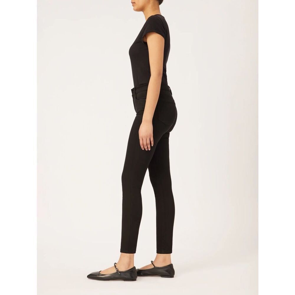 DL1961 Florence Ankle Midrise Instasculpt Skinny Hopper Black Jeans 28 #771